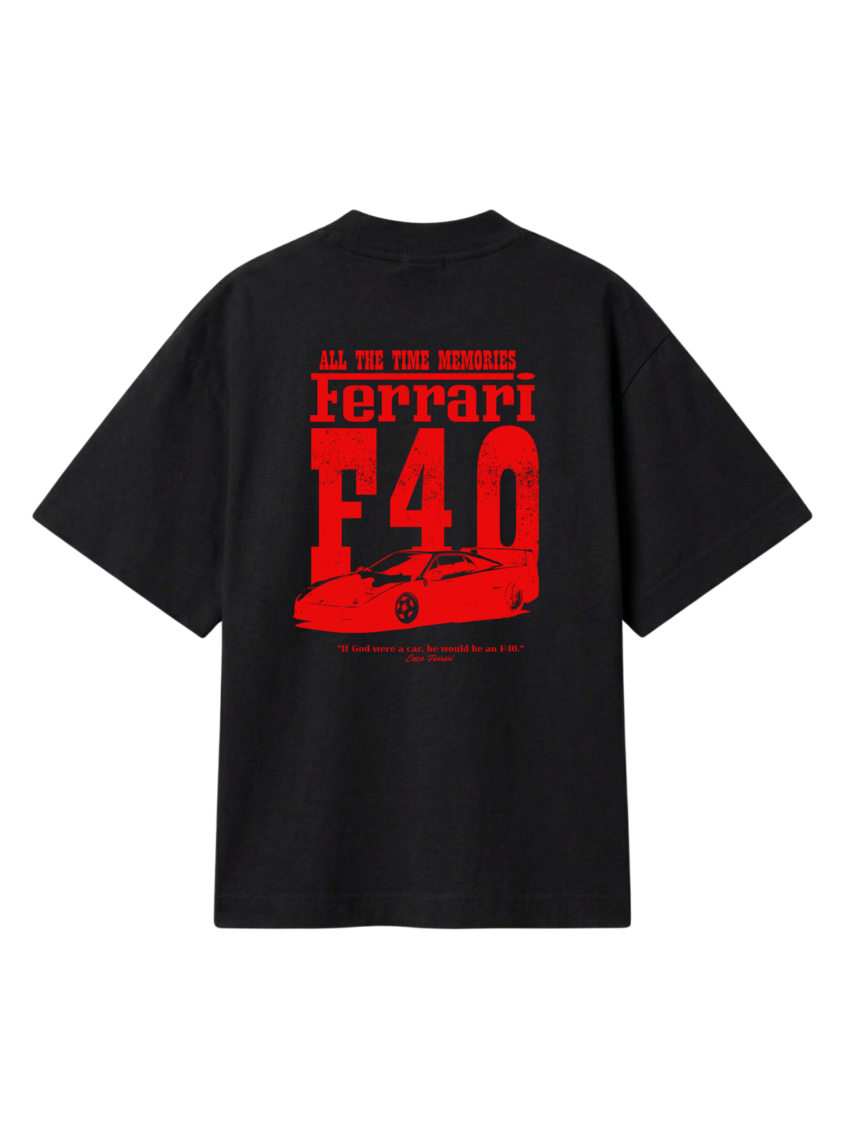 CAMISETA OVERSIZED CARRO F40 ENZO FERRARI F1 RACING