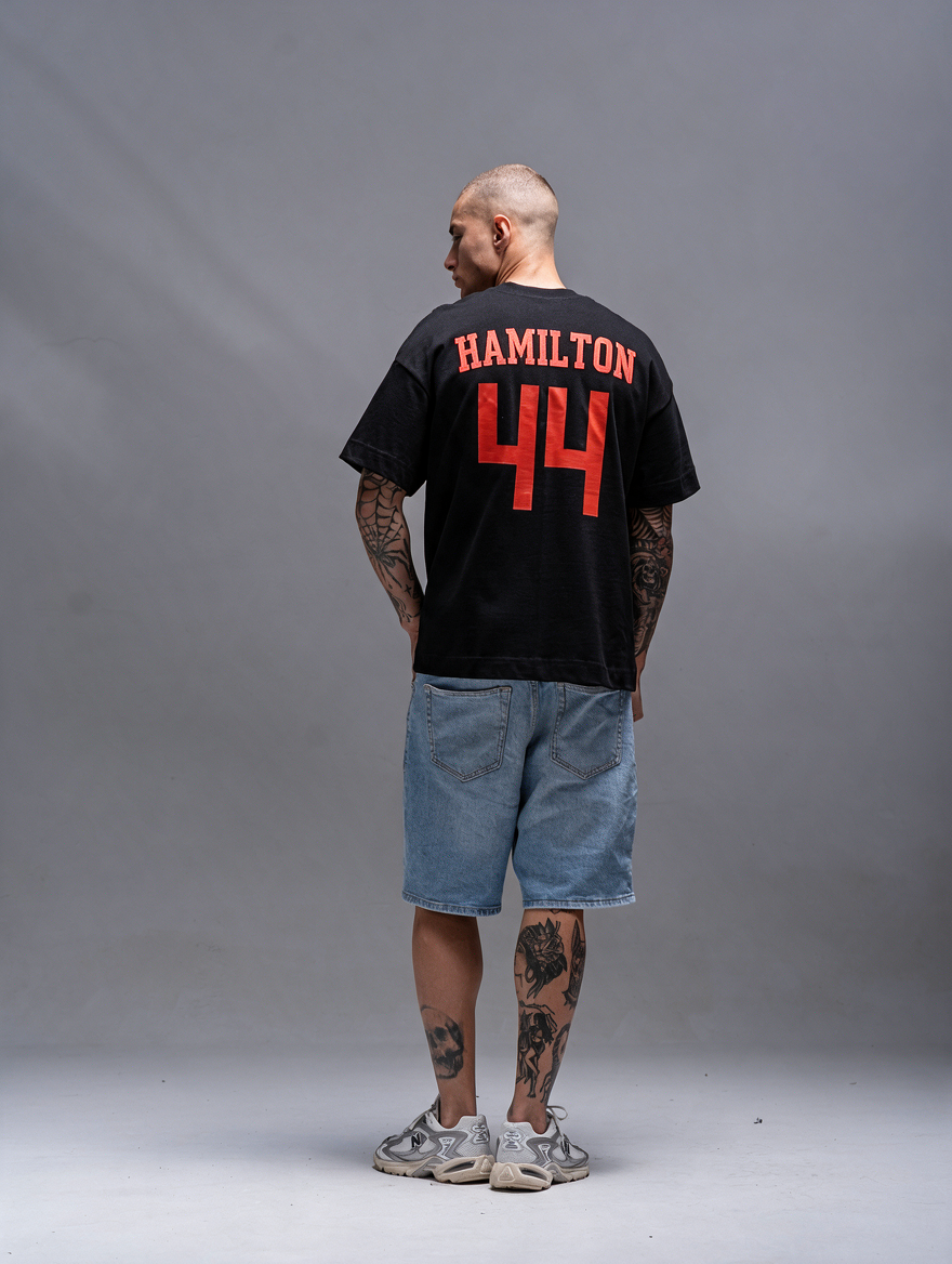 CAMISETA OVERSIZED HAMILTON F1 RACING STREETWEAR ALGODAO