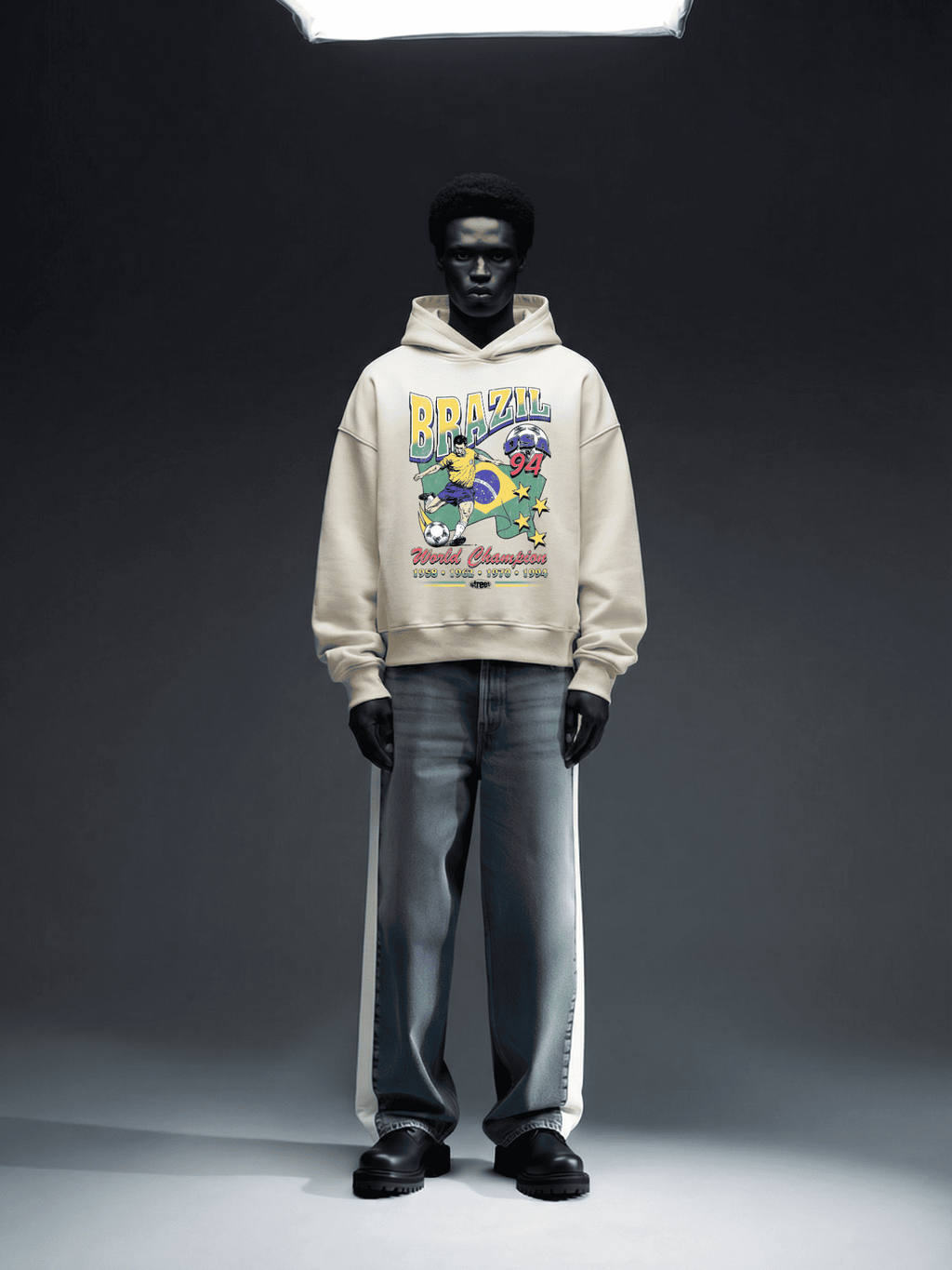 MOLETOM BOXY OVERSIZED BRASIL WORLD CHAMPION STREETWEAR PREMIUM
