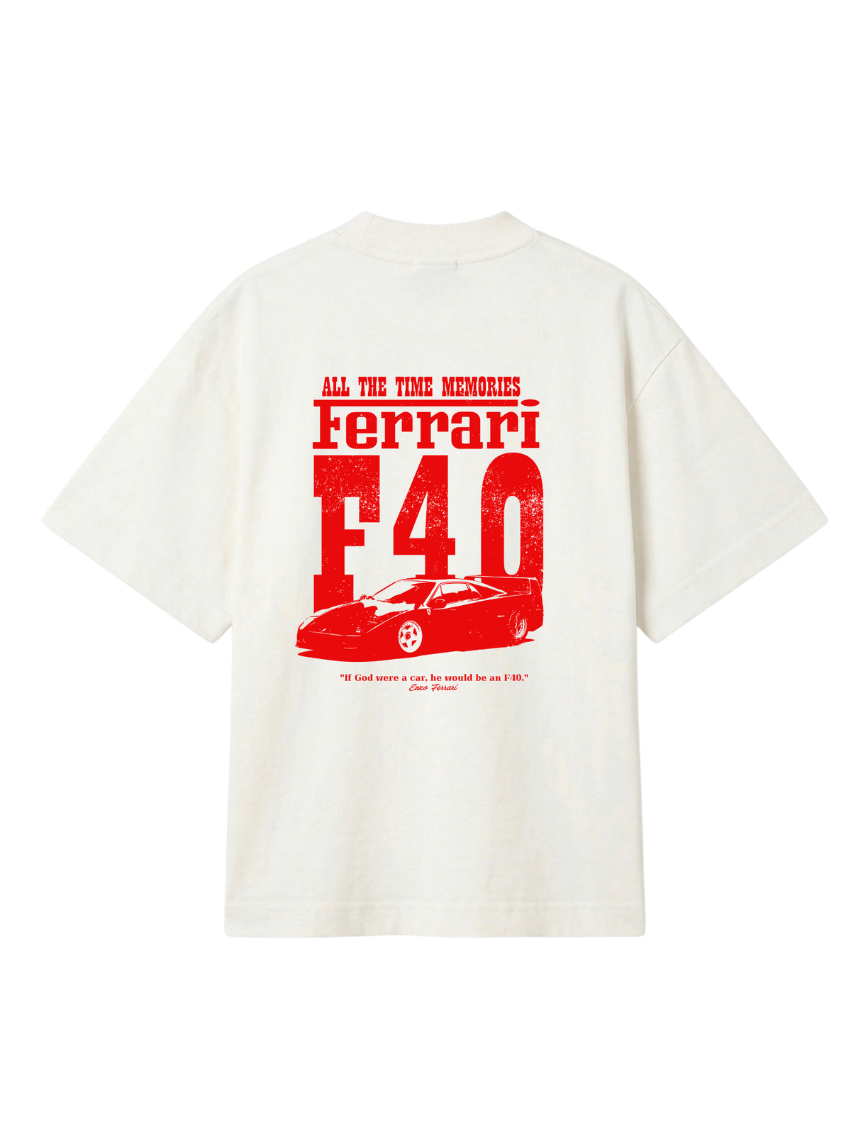 CAMISETA OVERSIZED CARRO F40 ENZO FERRARI F1 RACING