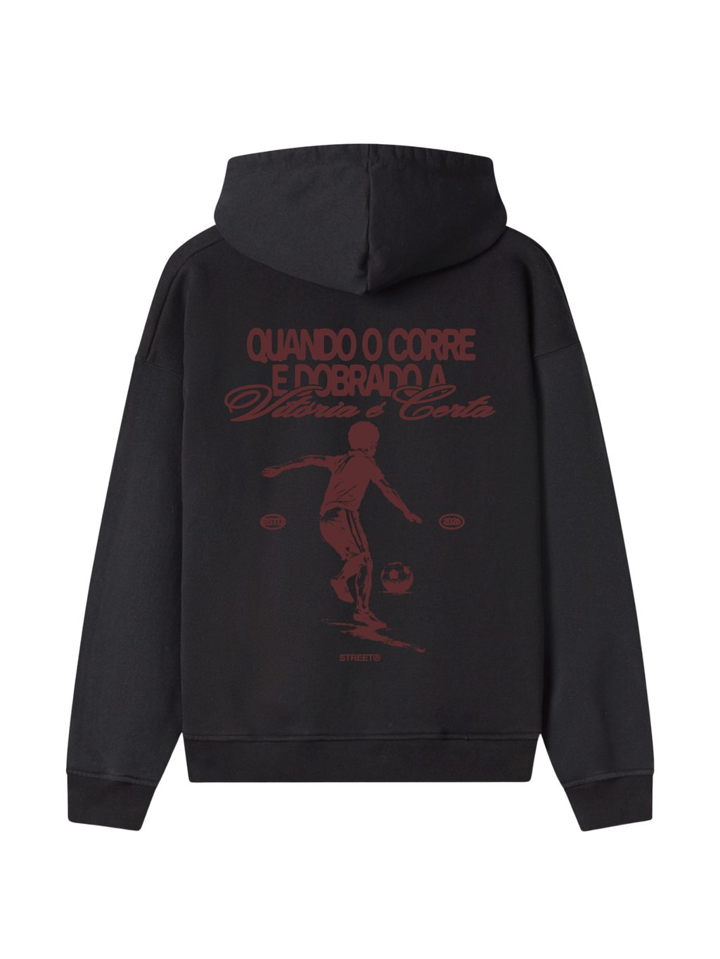 MOLETOM TRADICIONAL BRASIL VITÓRIA CERTA STREETWEAR PREMIUM COR:Azul Ártico;TAMANHO:G