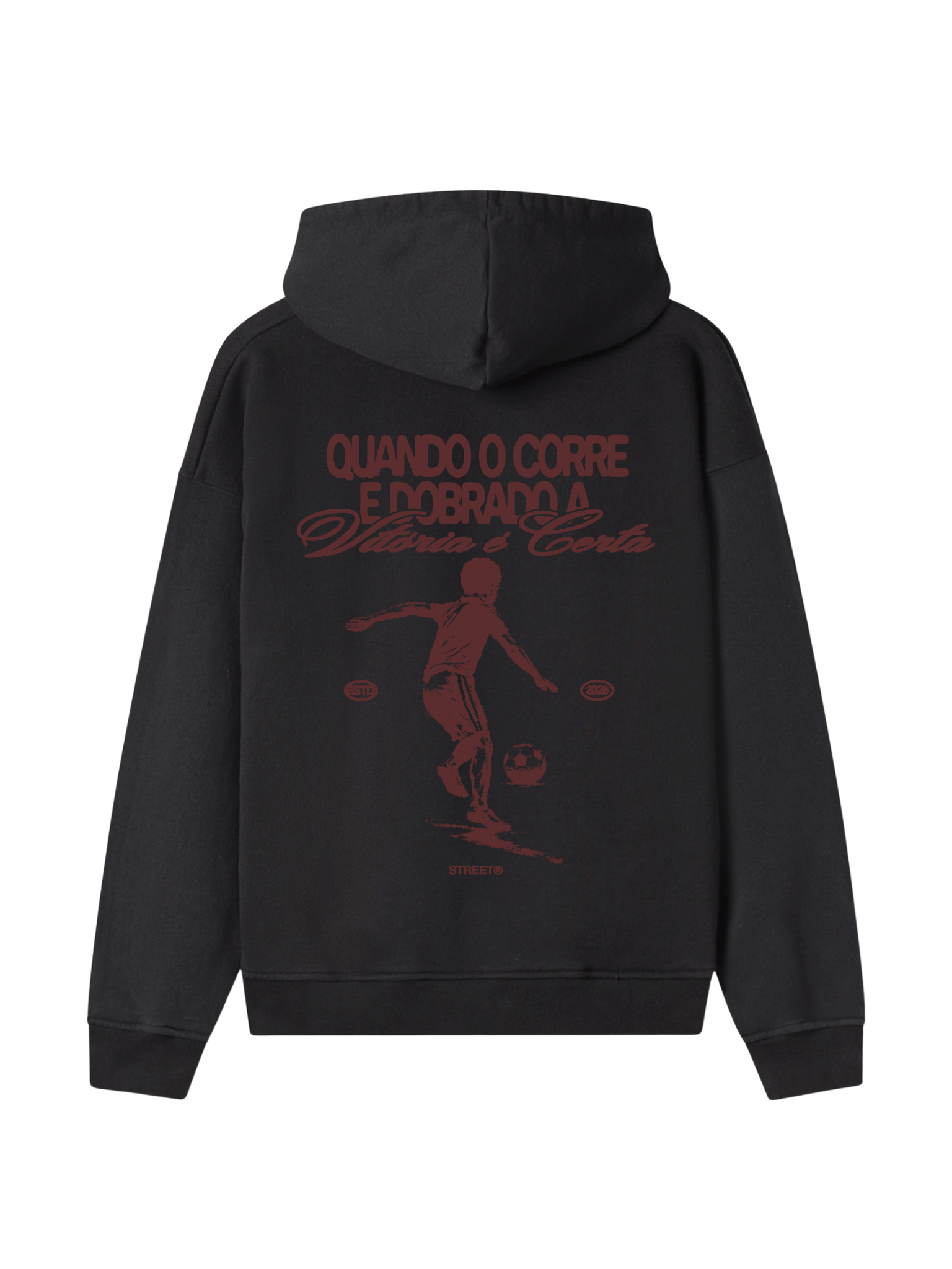 MOLETOM TRADICIONAL BRASIL VITÓRIA CERTA STREETWEAR PREMIUM COR:Azul Ártico;TAMANHO:G