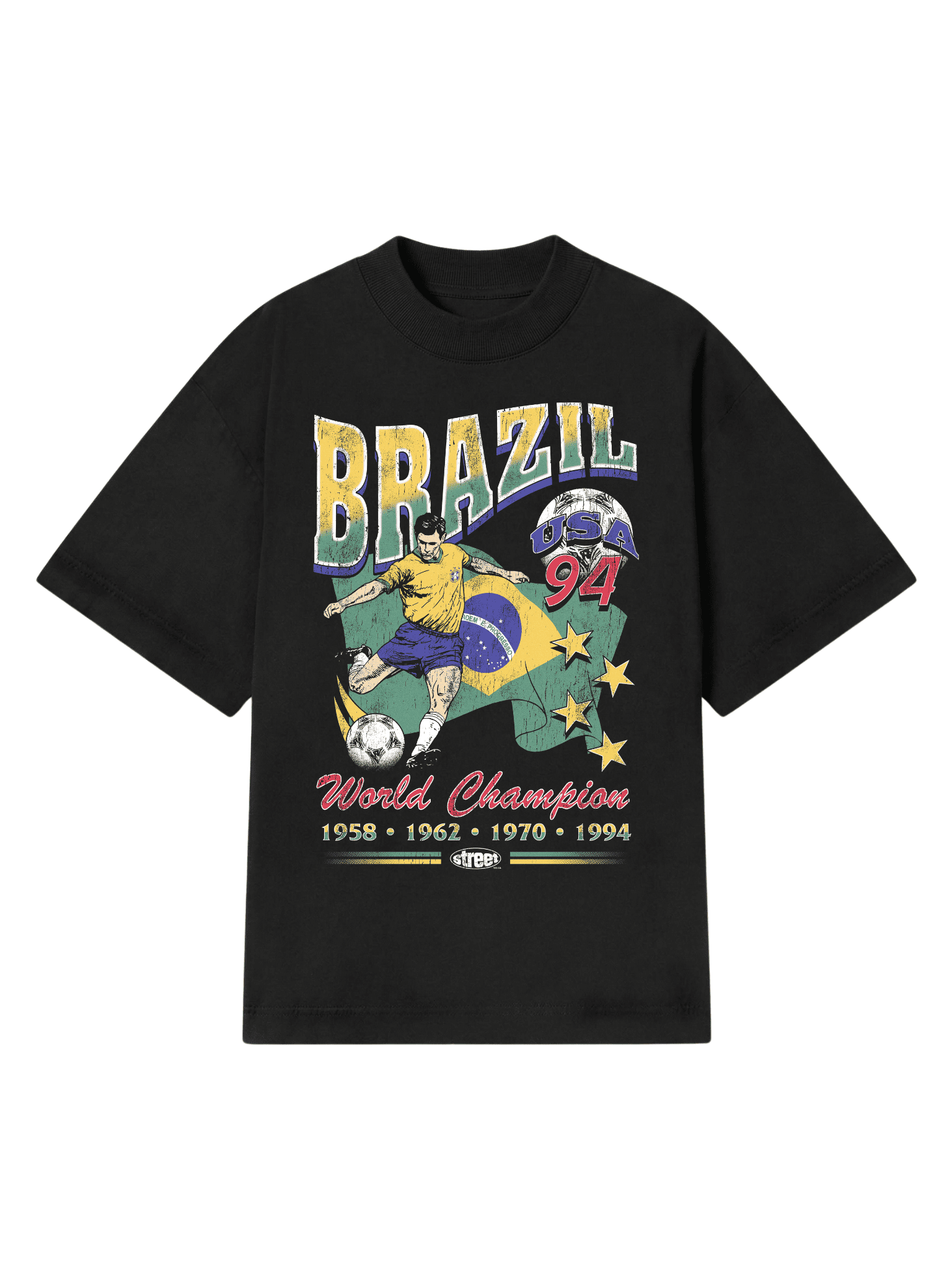 CAMISETA OVERSIZED BRASIL WORLD CHAMPION STREETWEAR PREMIUM