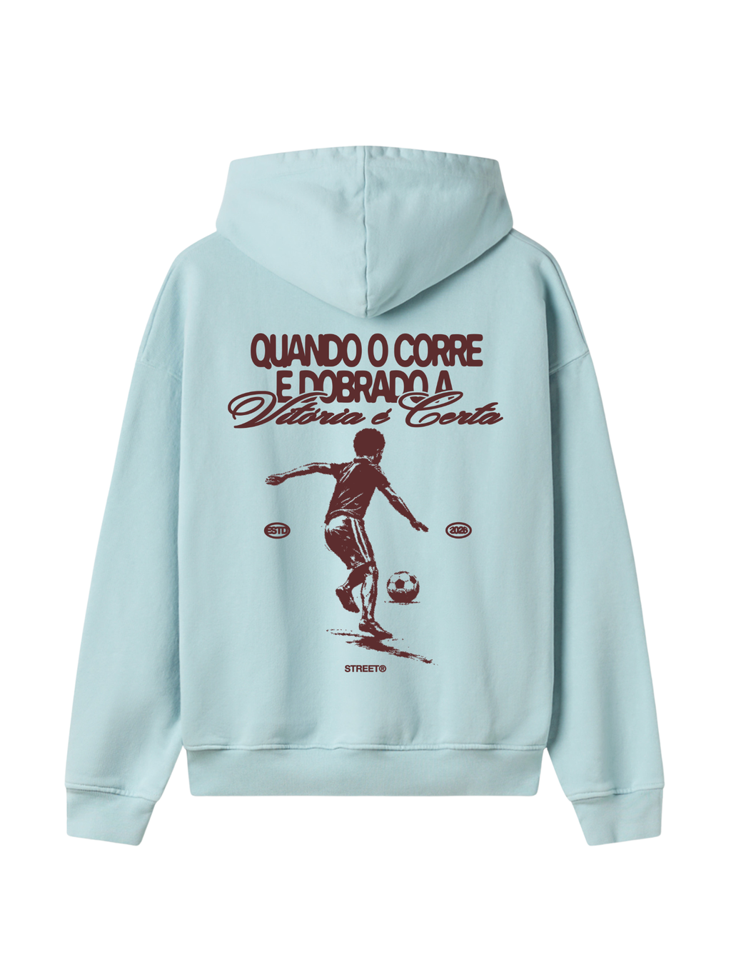 MOLETOM TRADICIONAL BRASIL VITÓRIA CERTA STREETWEAR PREMIUM COR:Azul Ártico;TAMANHO:G