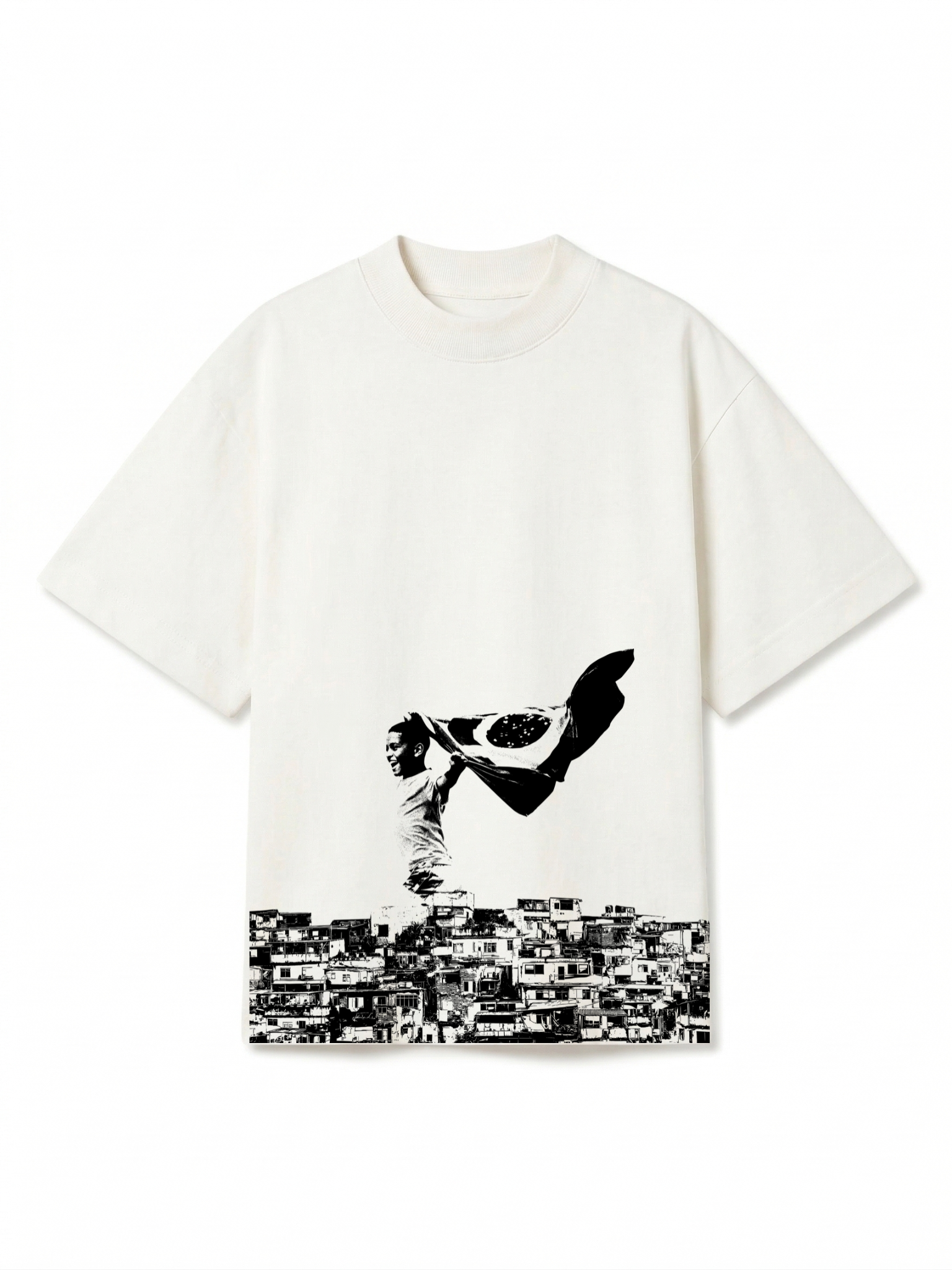 CAMISETA OVERSIZED 'FILHO DO MORRO' STREETWEAR PREMIUM