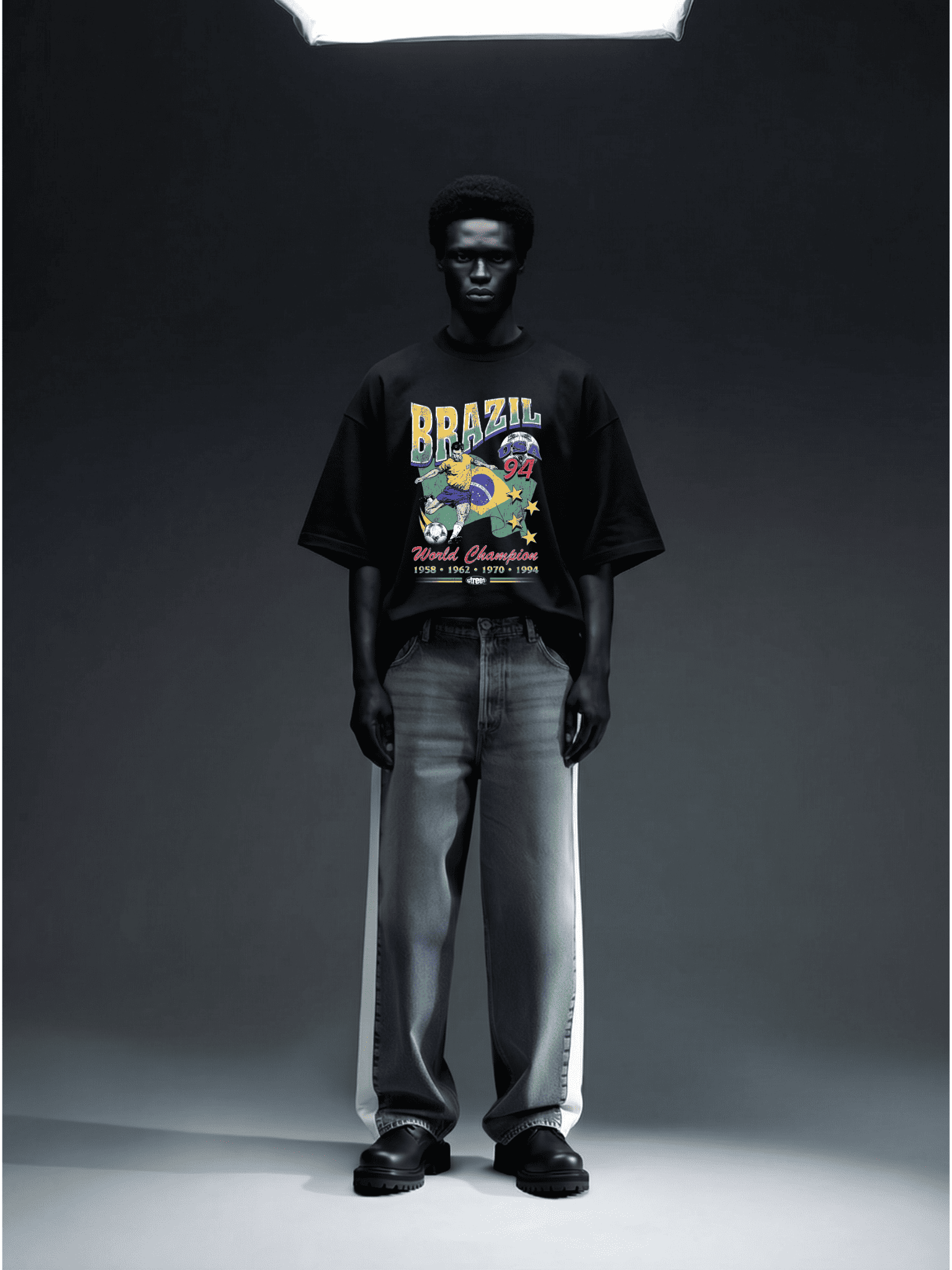 CAMISETA OVERSIZED BRASIL WORLD CHAMPION STREETWEAR PREMIUM