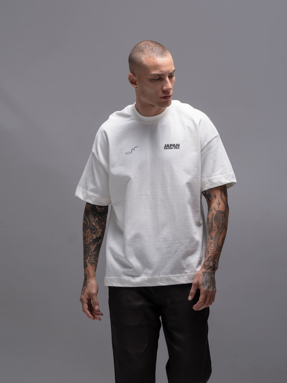 CAMISETA OVERSIZED JAPAN GRAN PRIX RACING STREETWEAR ALGODAO
