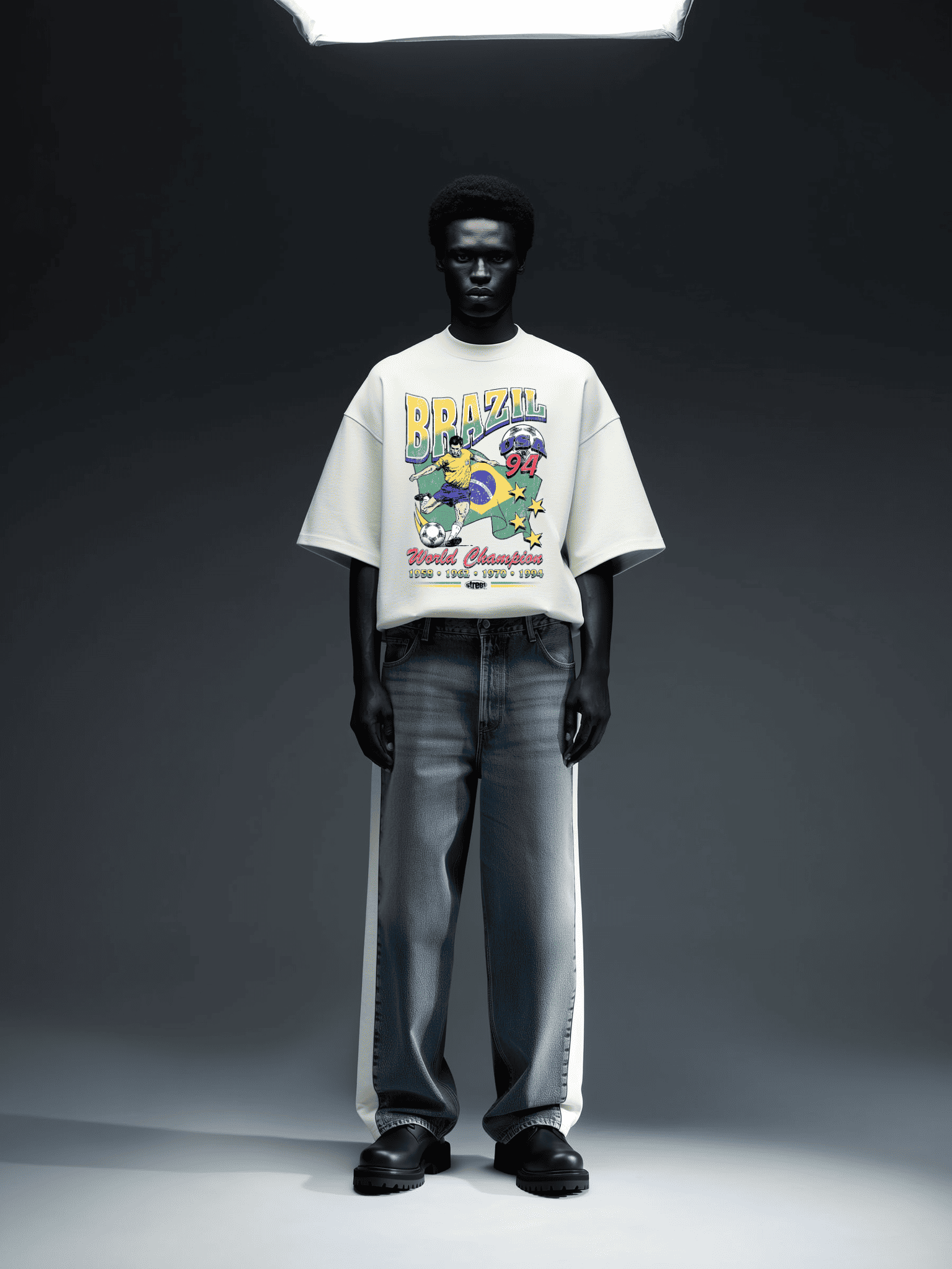 CAMISETA OVERSIZED BRASIL WORLD CHAMPION STREETWEAR PREMIUM
