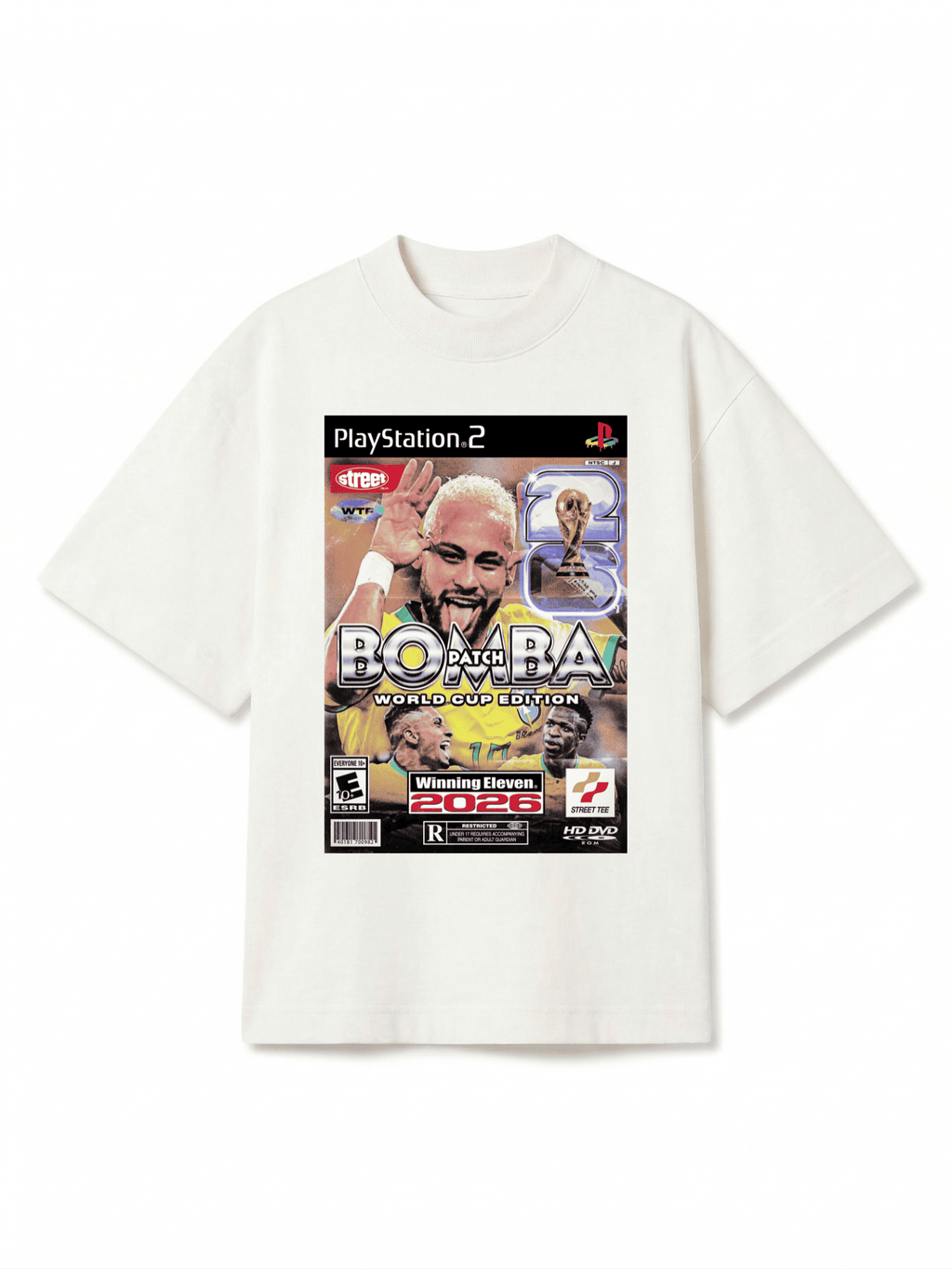 CAMISETA OVERSIZED BRASIL BOMBA PATCH NEYMAR STREETWEAR PREMIUM